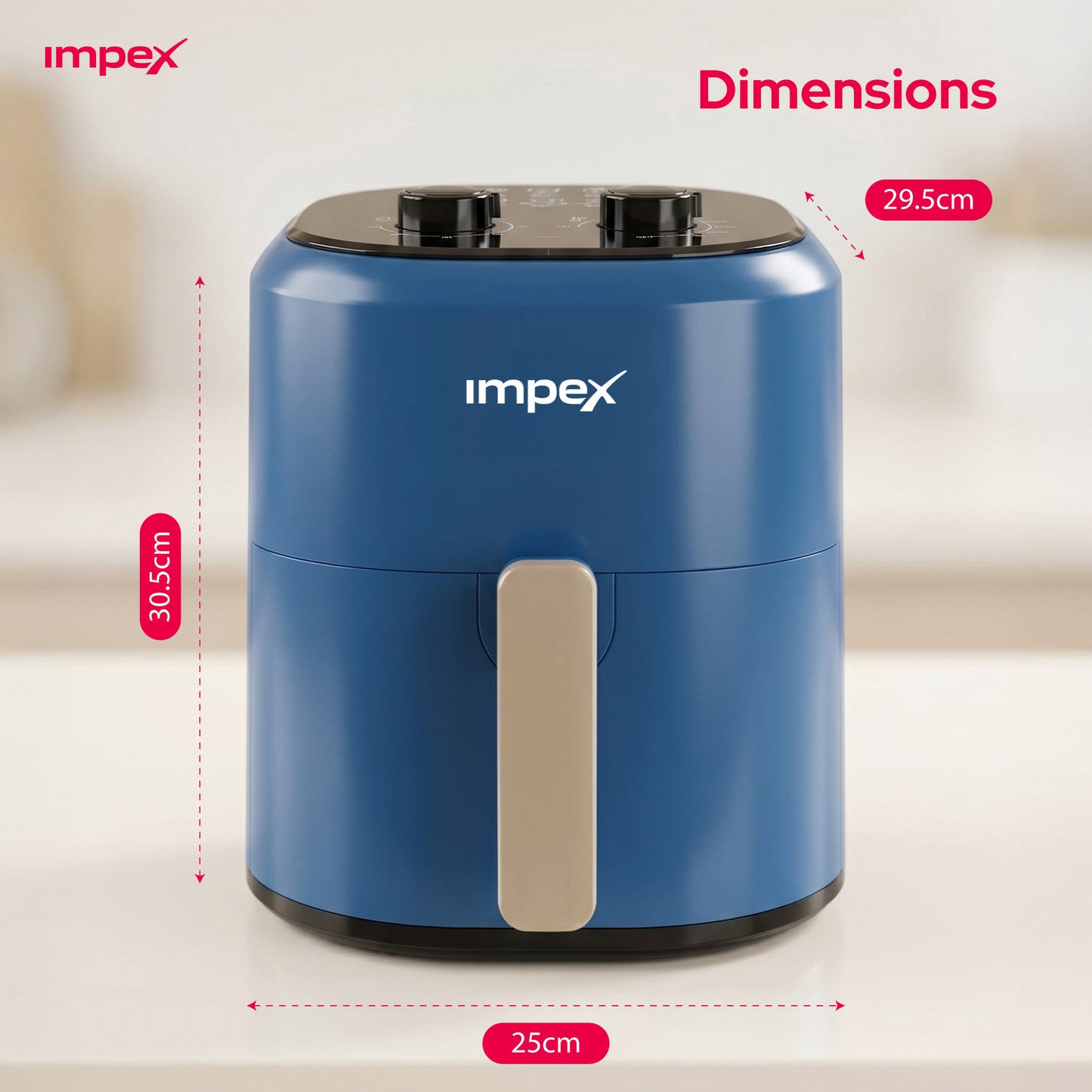 Impex 4.5 Ltr. Mechanical Air Fryer (AF4500) مقلاة هوائية