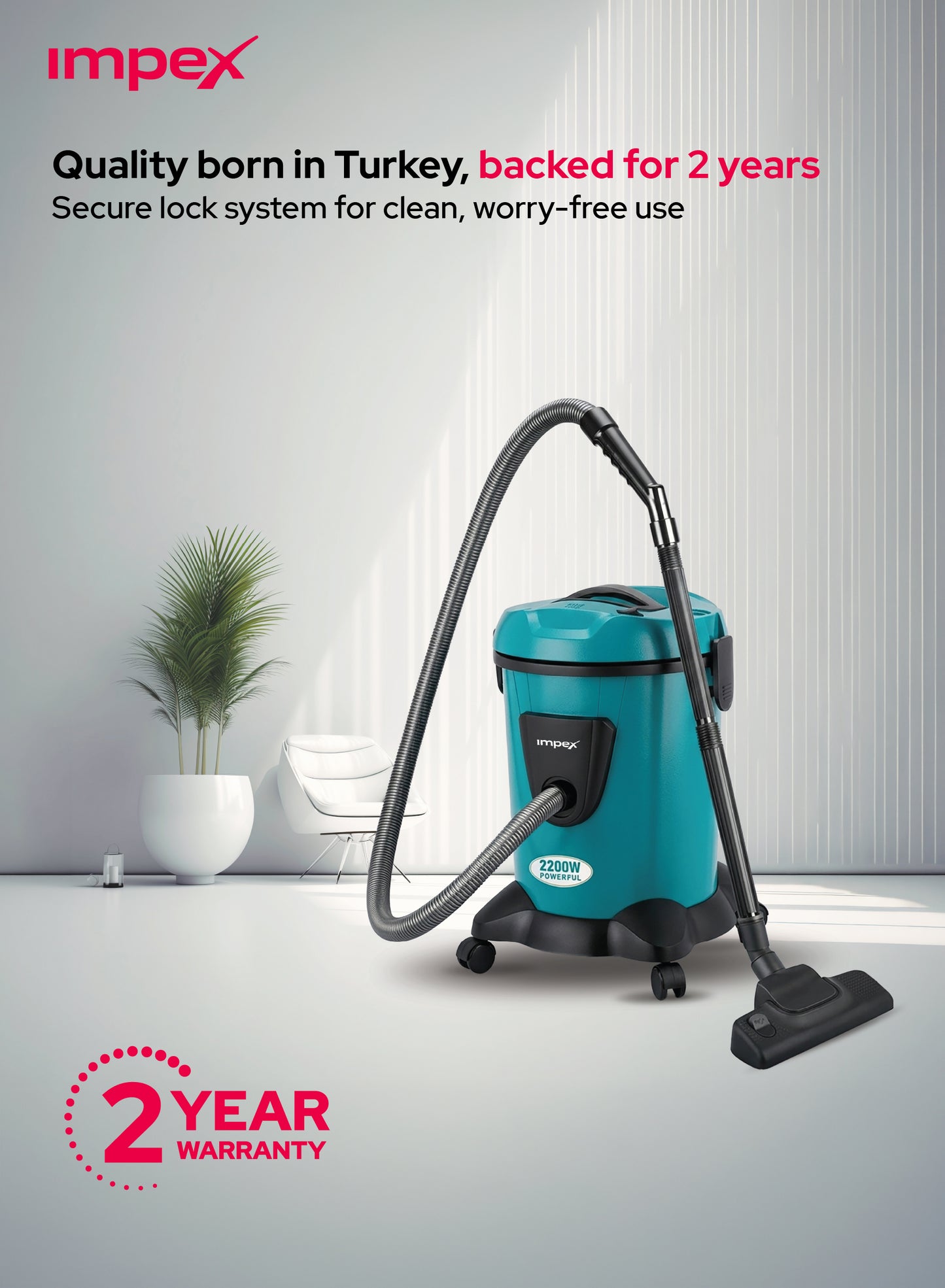 Impex 21L Vacuum Cleaner 2200W Turkey (VC4709) مكنسة كهربائية