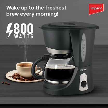 Impex 1.25L Drip Cofee Maker 800W (CM1912) صانعة القهوة بالتنقيط
