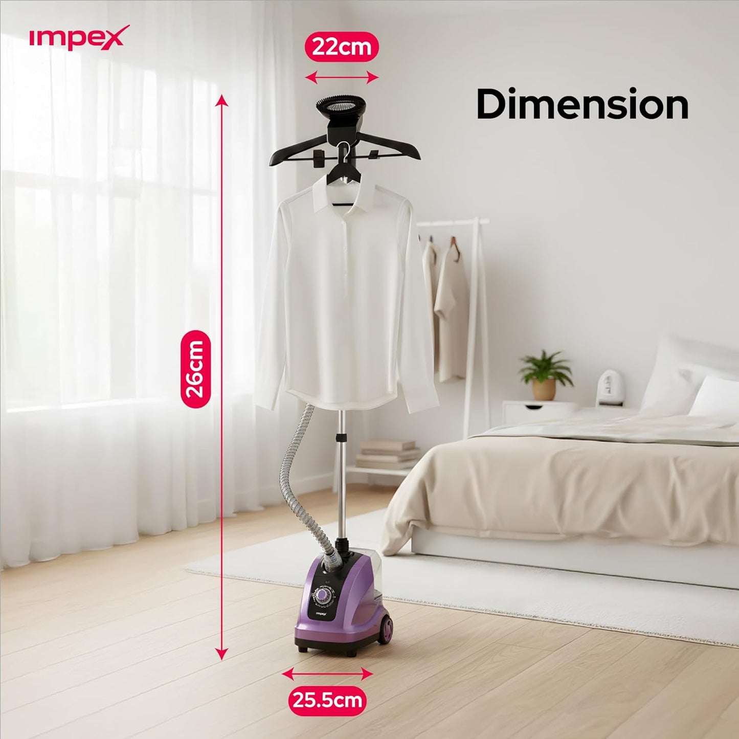 Impex Garment Steamer GSM6010 مكواه بخار علاق
