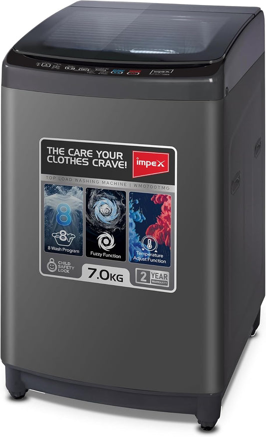 Impex 7Kg Fully Automatic Top Load (WM0700TMG) غسالة ملابس