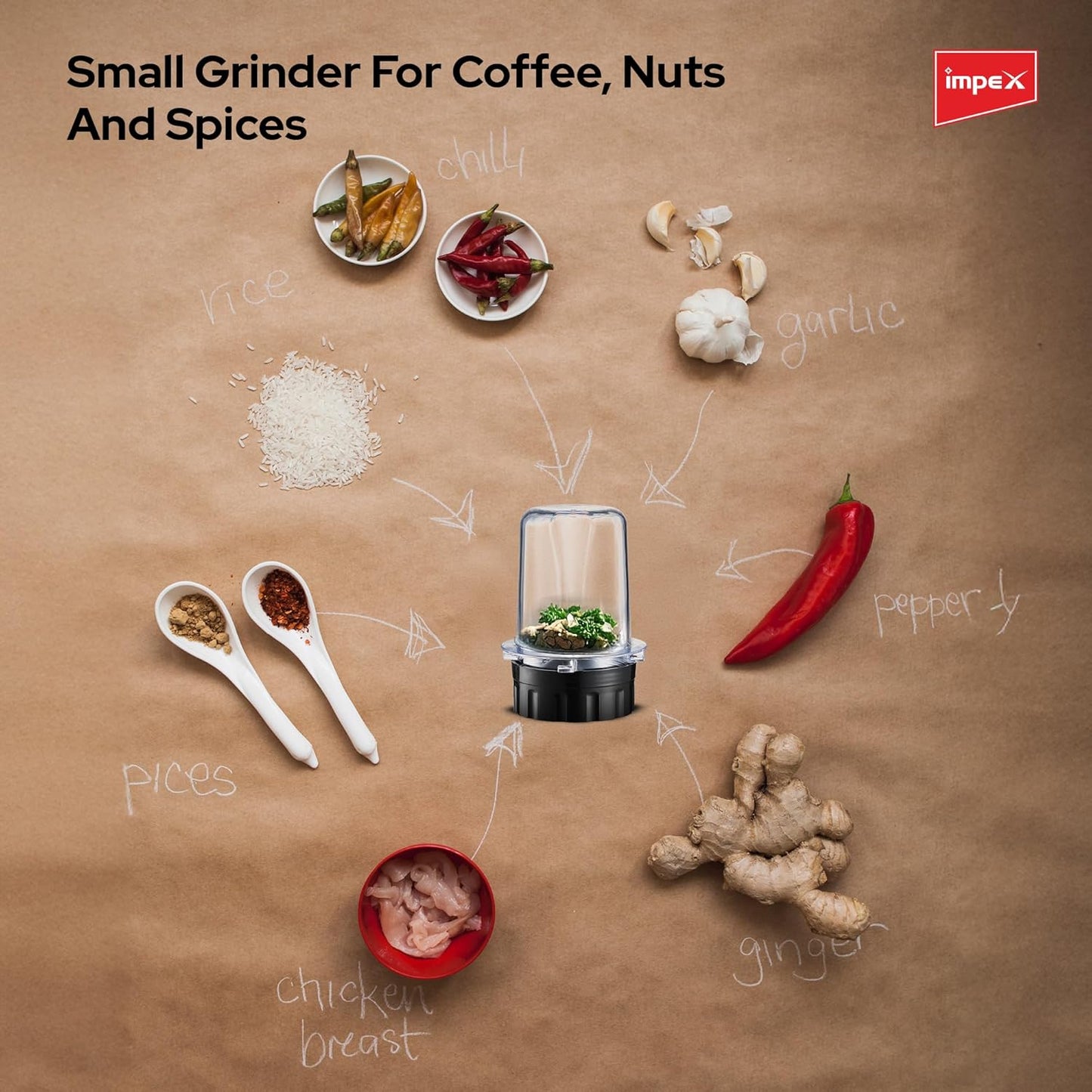 Impex 2 In 1 Blender 650W (BL3501A) خلاط