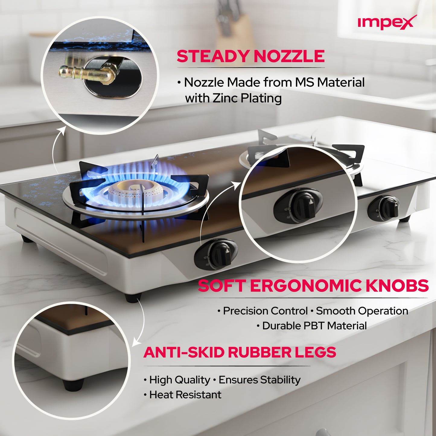 موقد غاز LPG Gas Stove 2br IX IGS 1214F