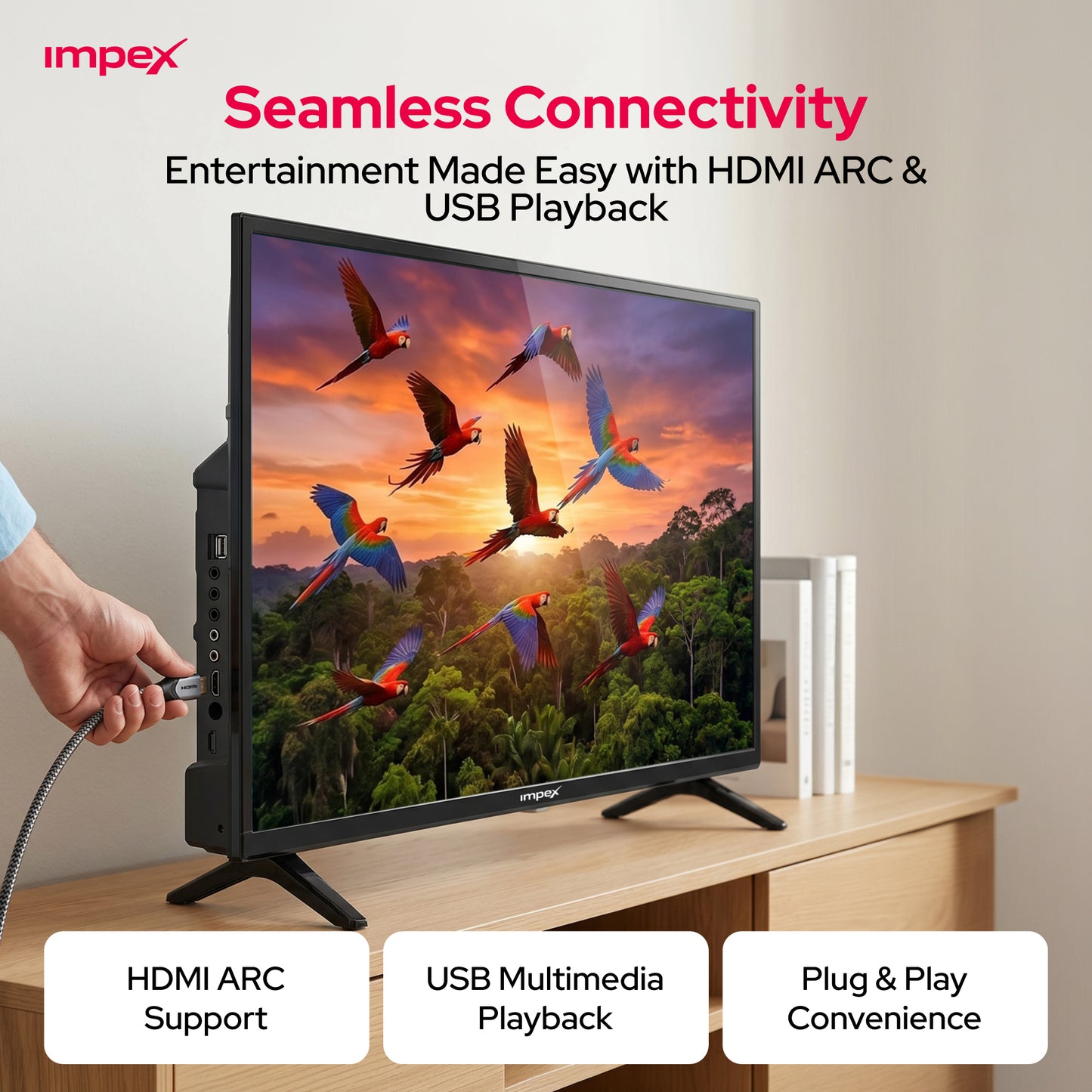 IMPEX LED TV GLORIA 24 HD التلفاز