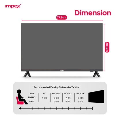 IMPEX 32 INCH HD Smart TV (GLORIA 32 SMART) التلفاز