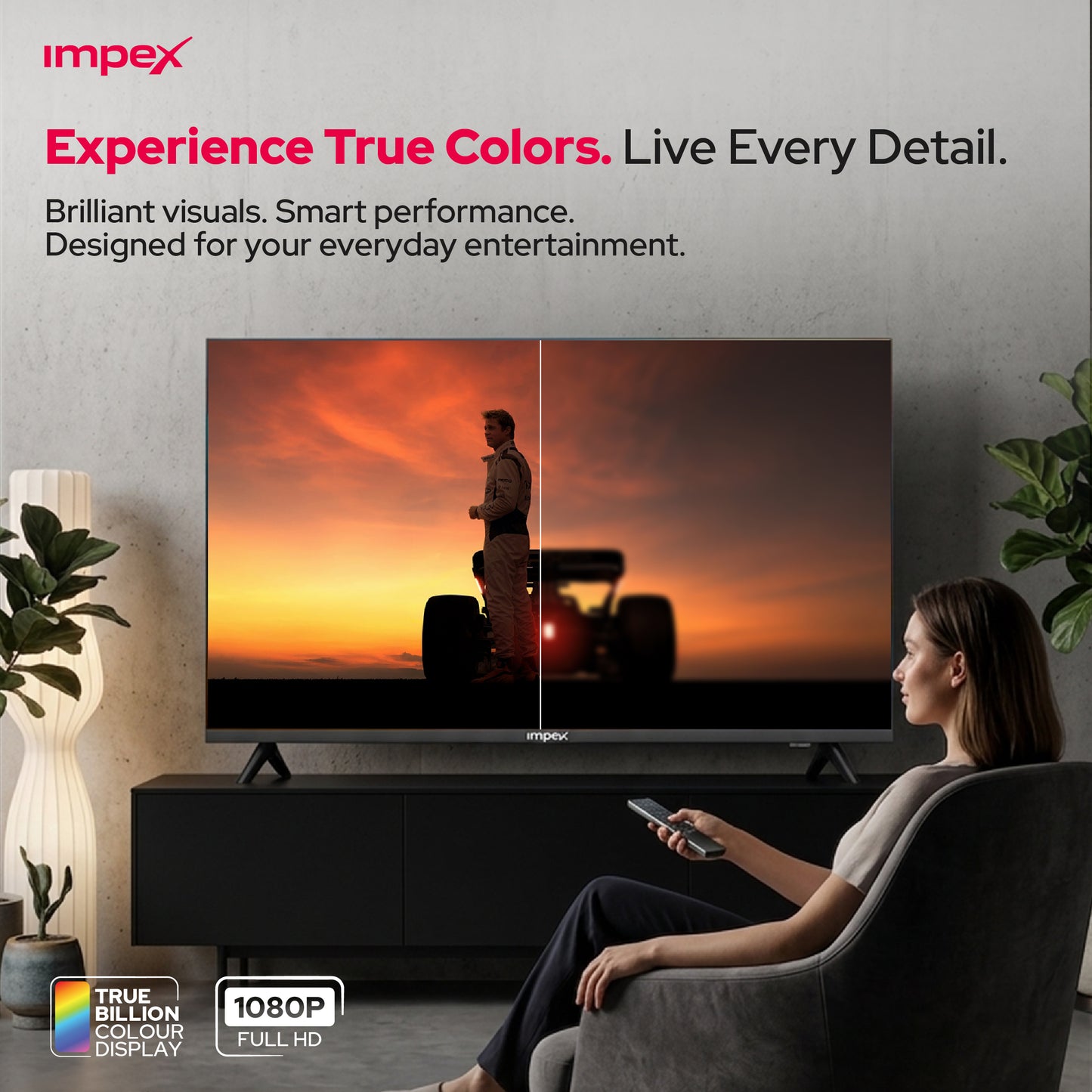 IMPEX 43 بوصة QLED FHD تلفاز جوجل (evoQ 43QLC2) التلفاز