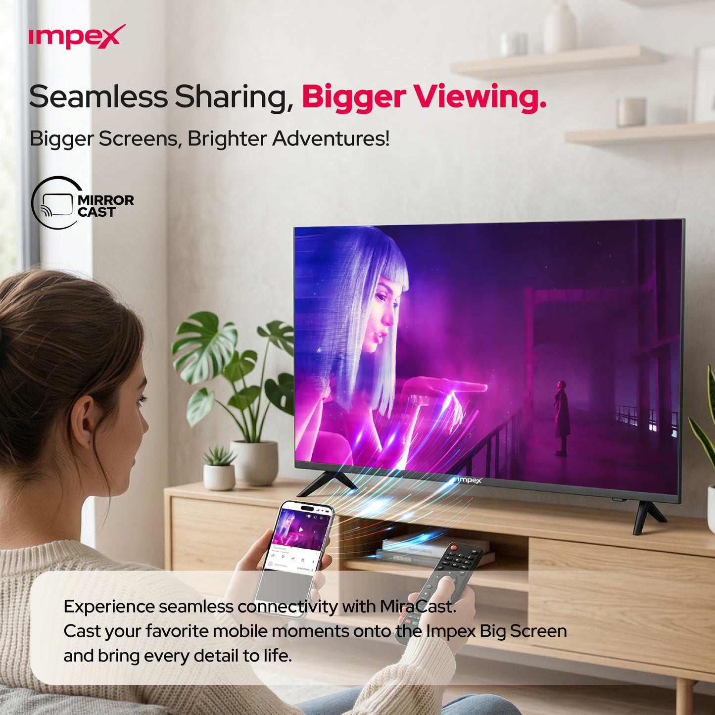 IMPEX 43 بوصة QLED FHD تلفاز جوجل (evoQ 43QLC2) التلفاز