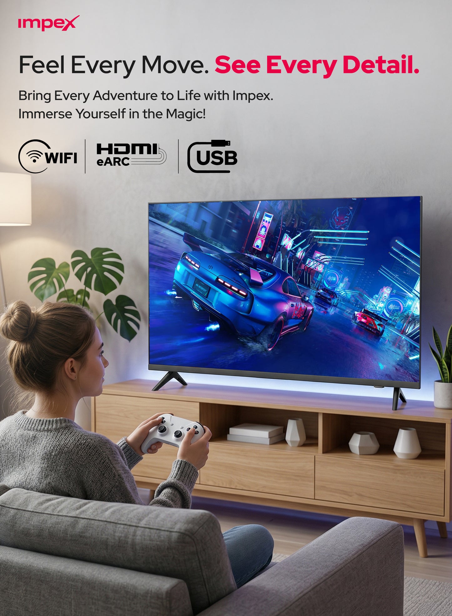 IMPEX 43 INCH FHD SMART TV (GLORIA 43 SMART)التلفاز