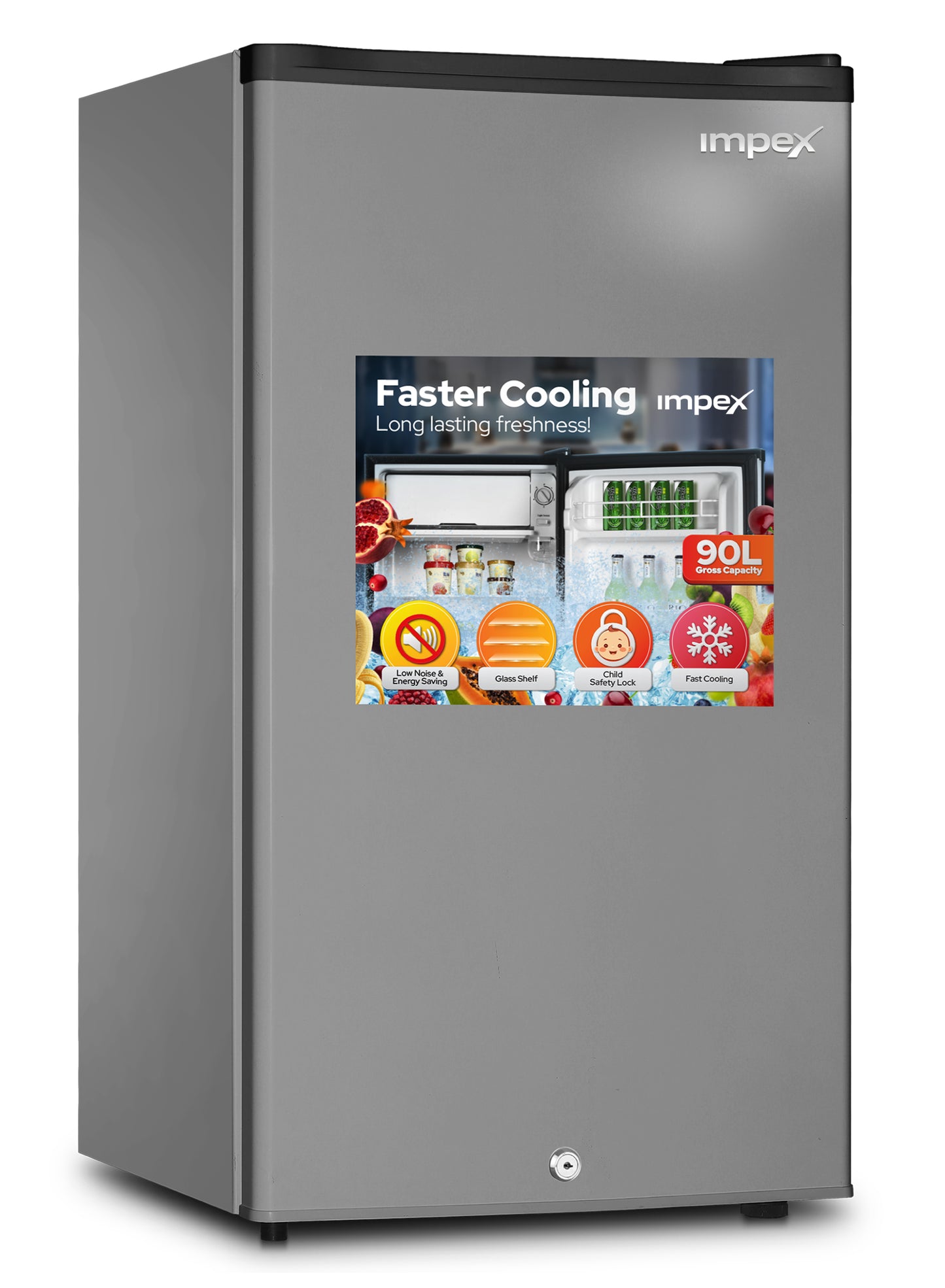 Impex 90L Single Door Refrigerator (IMRF140C) ثلاجة