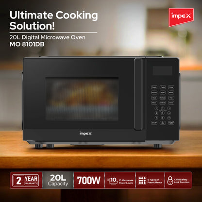Impex 20Ltr Digital Microwave Oven 700W (MO8101DB) فرن المايكرويف