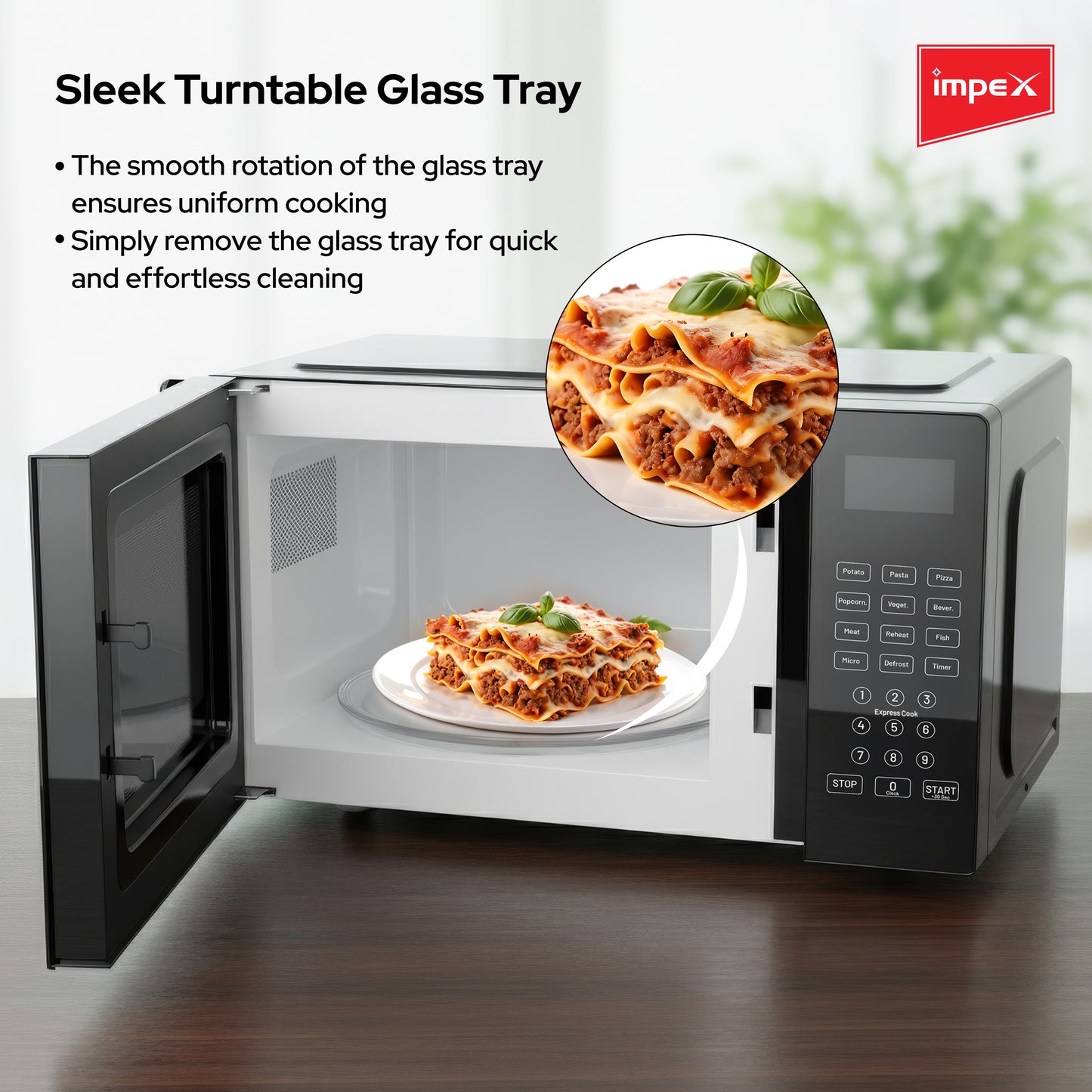 Impex 20Ltr Digital Microwave Oven 700W (MO8101DB) فرن المايكرويف
