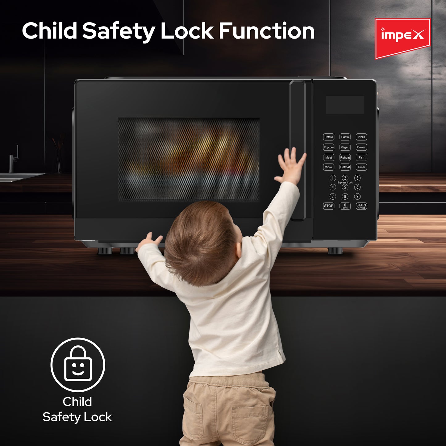 Impex 20Ltr Digital Microwave Oven 700W (MO8101DB) فرن المايكرويف