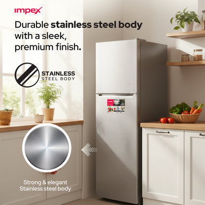 Impex 270L No Frost Inverter Refrigerator (IRF250S) ثلاجة