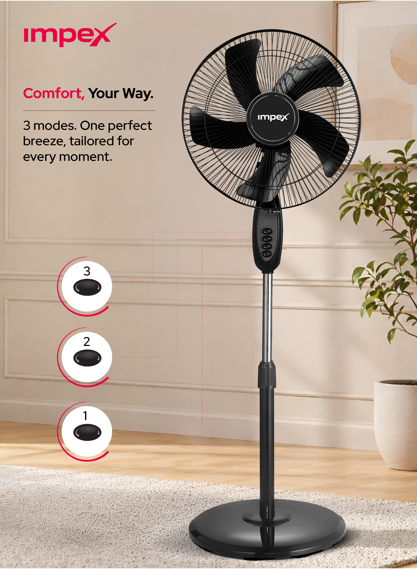 مروحة Pedestal Fan -Pf 7501