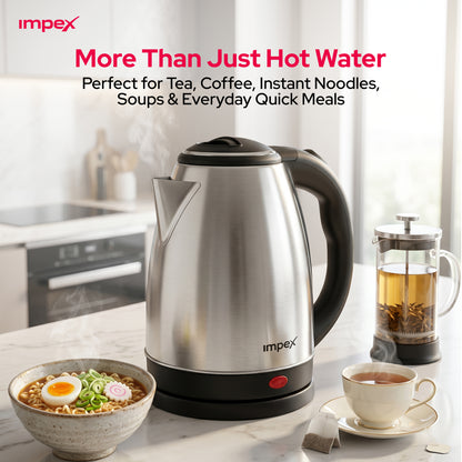Impex Electric Kettle 1.8 ltr SS Steamer 1803 غلاية كهربائية