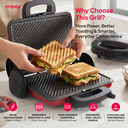 Impex 4 Slice Toast Master 1800W Turkey (SW 3607) جهاز محمص خبز